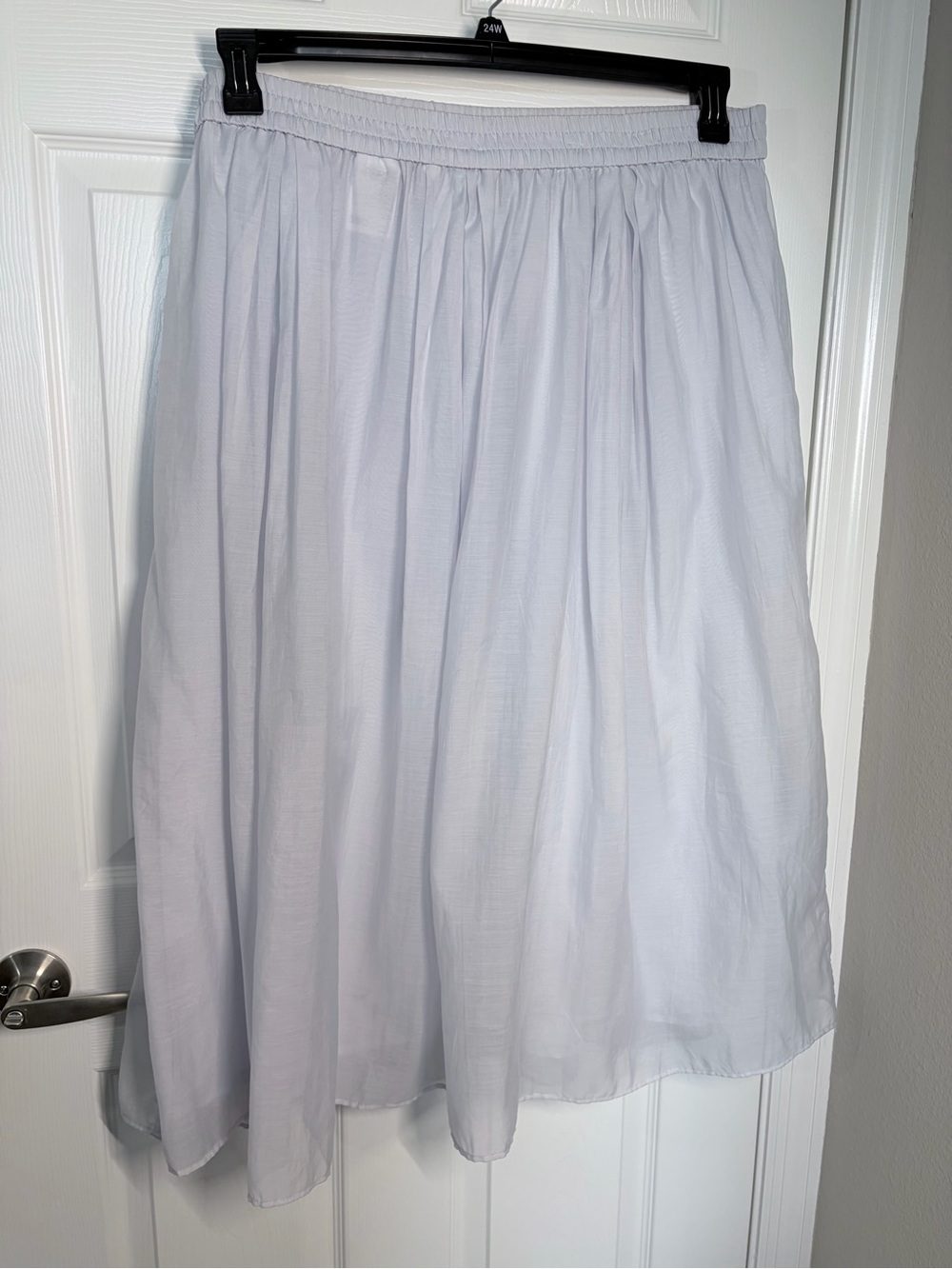H&M Light Blue Gathered Midi Skirt